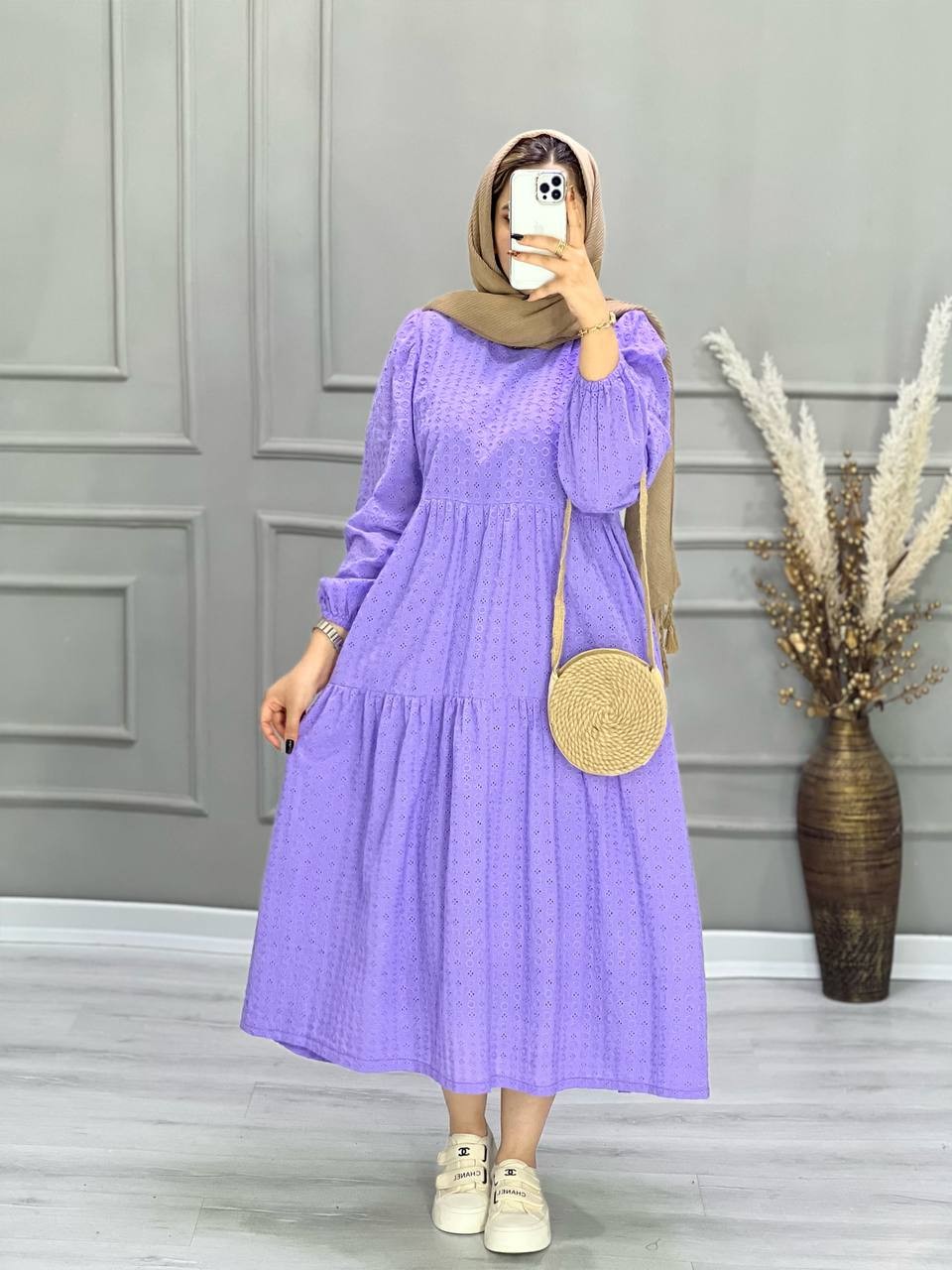 0697-پیراهن خامه دوزی مینیمال