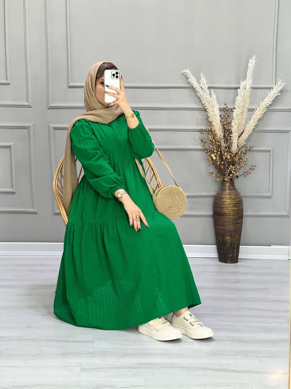 0697-پیراهن خامه دوزی مینیمال