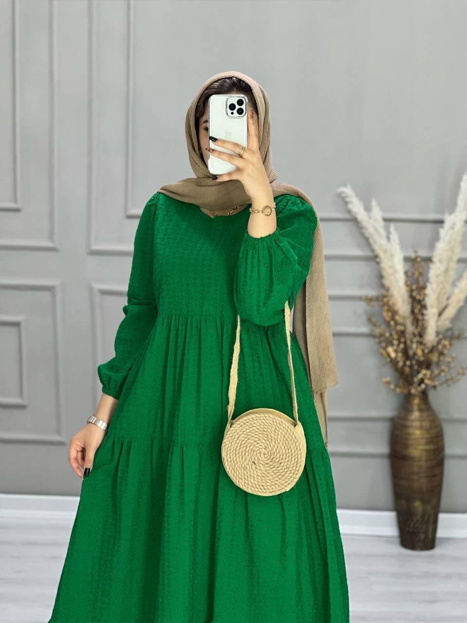 0697-پیراهن خامه دوزی مینیمال