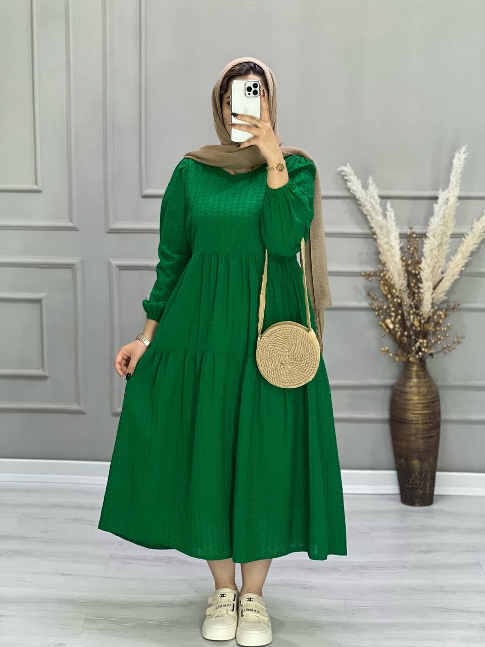 0697-پیراهن خامه دوزی مینیمال