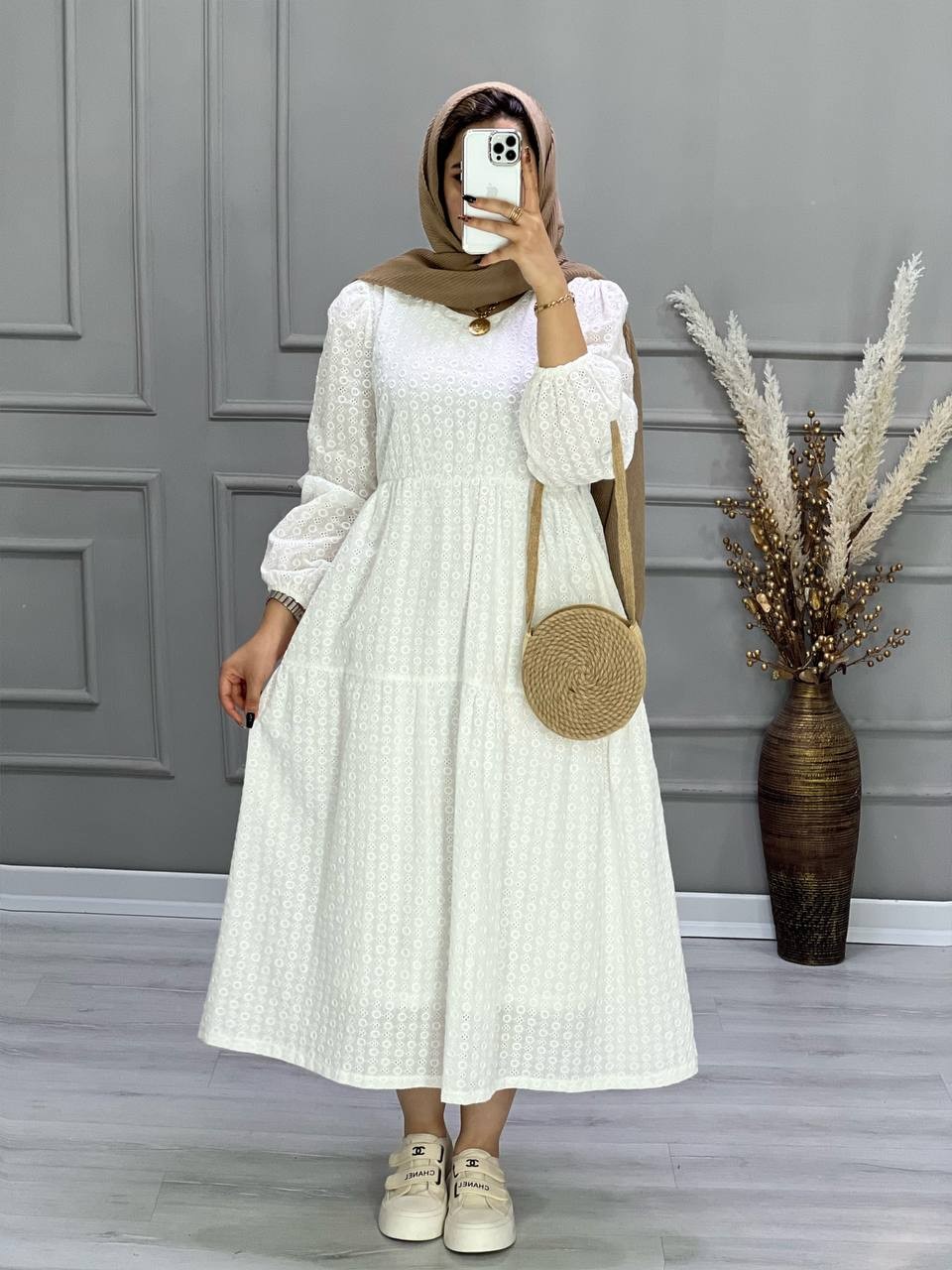 0697-پیراهن خامه دوزی مینیمال