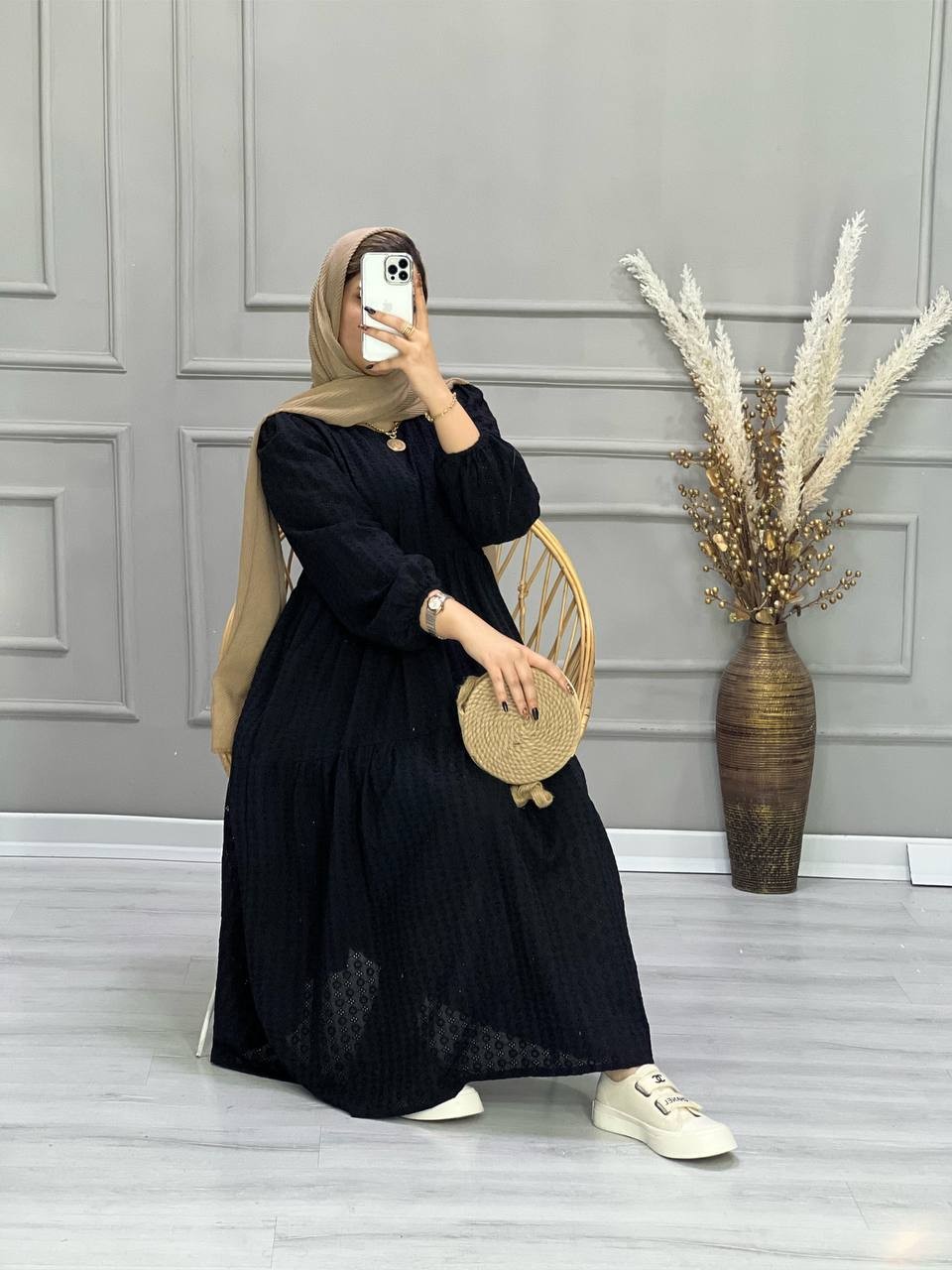 0697-پیراهن خامه دوزی مینیمال