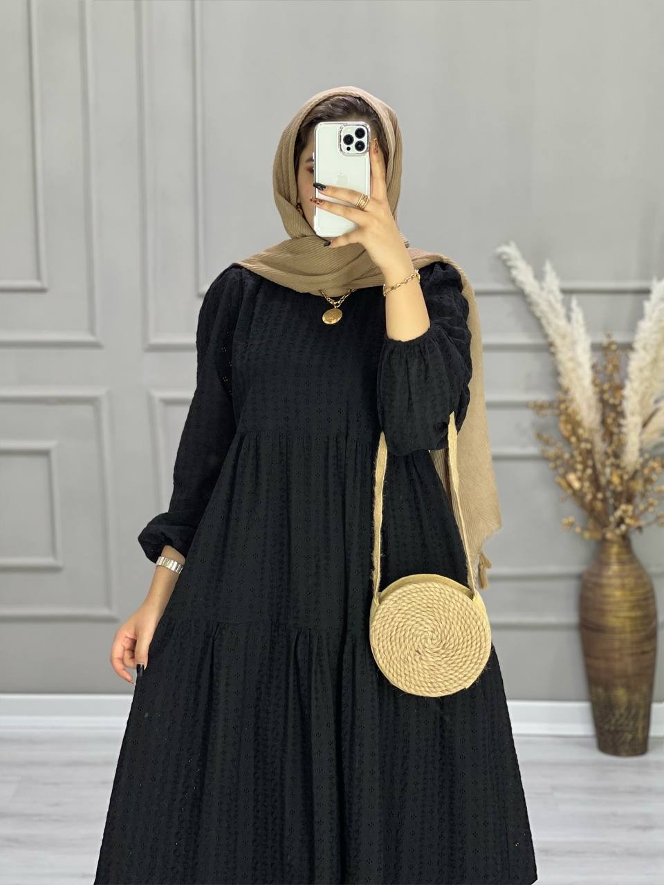 0697-پیراهن خامه دوزی مینیمال