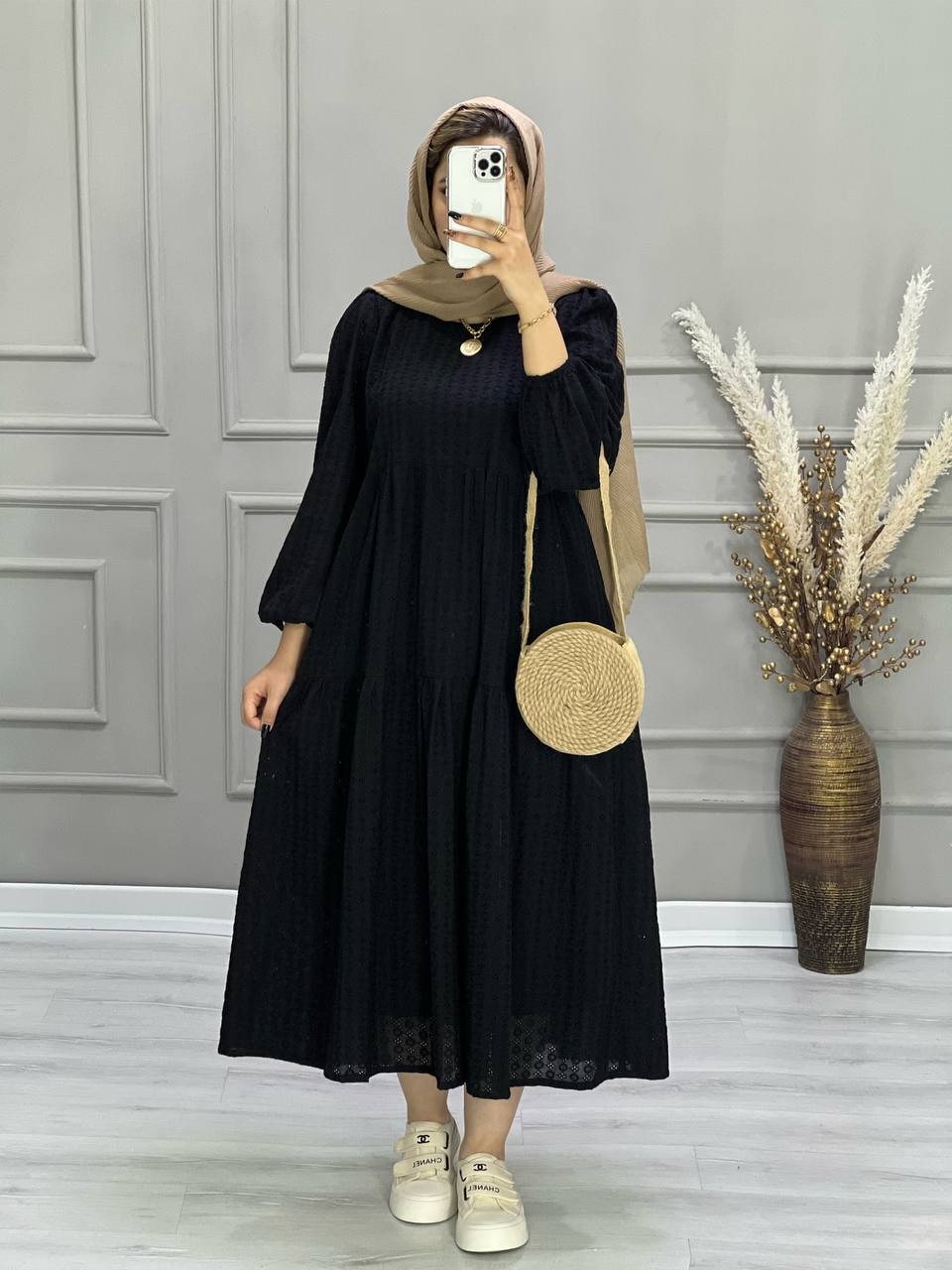 0697-پیراهن خامه دوزی مینیمال