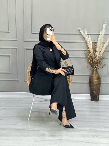 0699-کت شلوار مزونی زنجیری