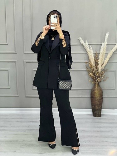 0699-کت شلوار مزونی زنجیری