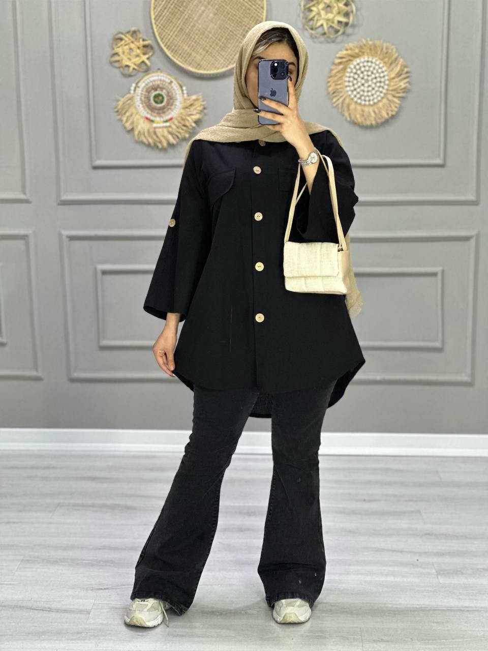 0705-مانتو مشکی روژان