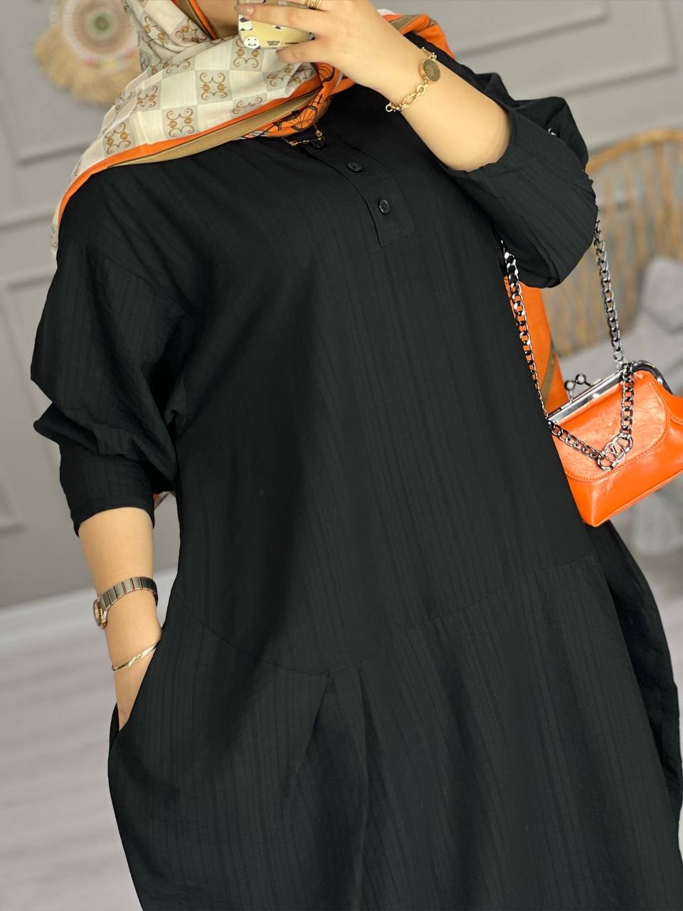 0717_ مانتو پیراهنی بیسان