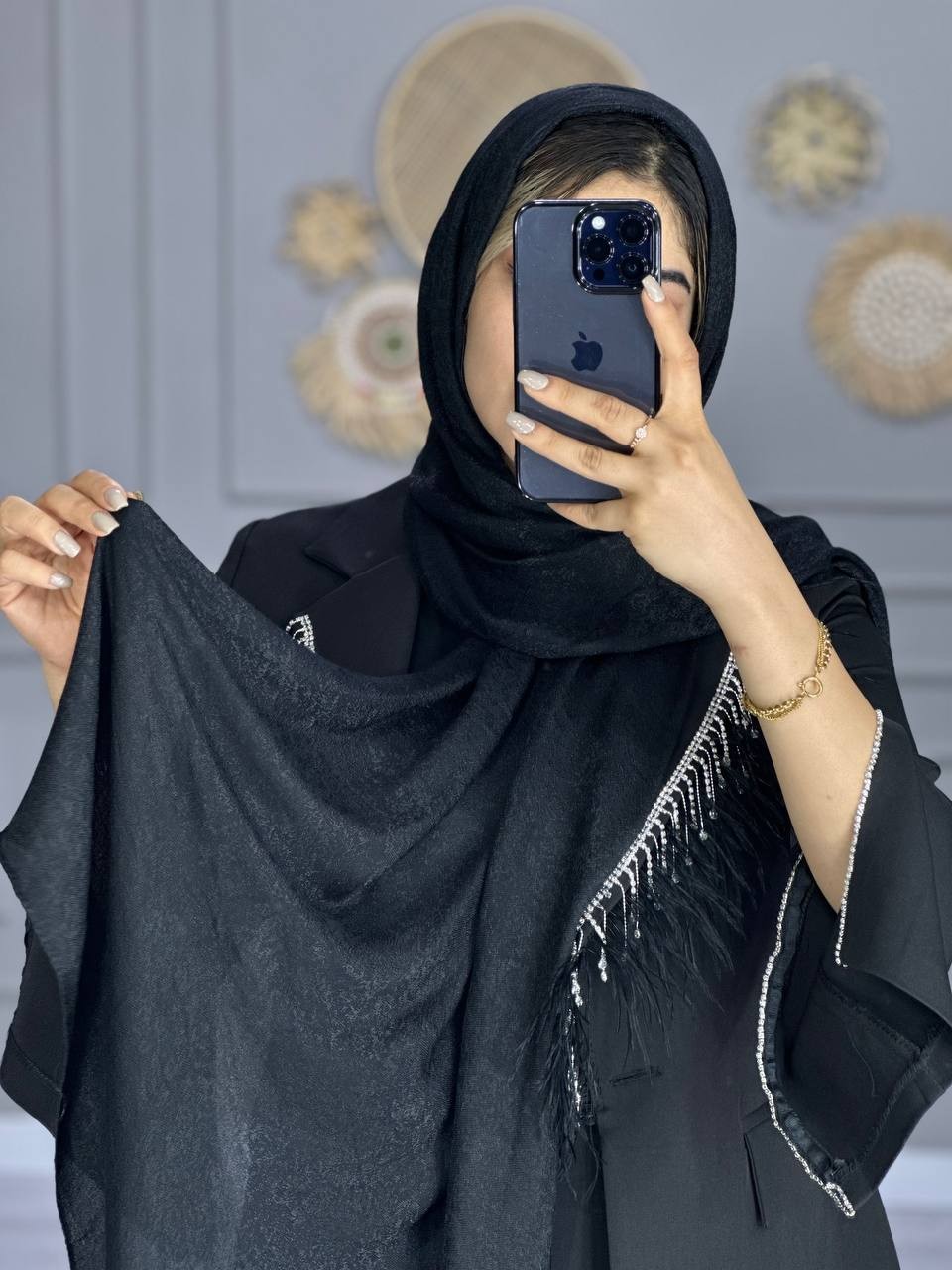 0108_شال پتینه مشکی