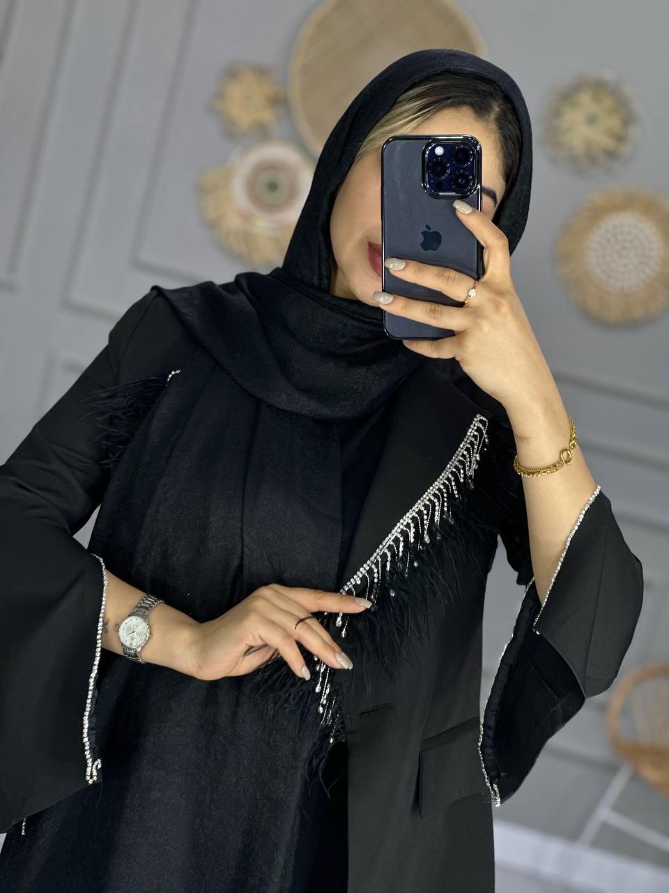 0108_شال پتینه مشکی