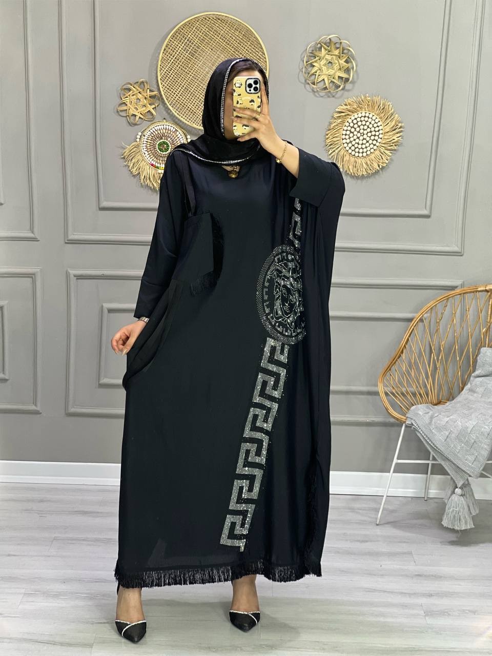 0735-مانتو عبایی ورساچ