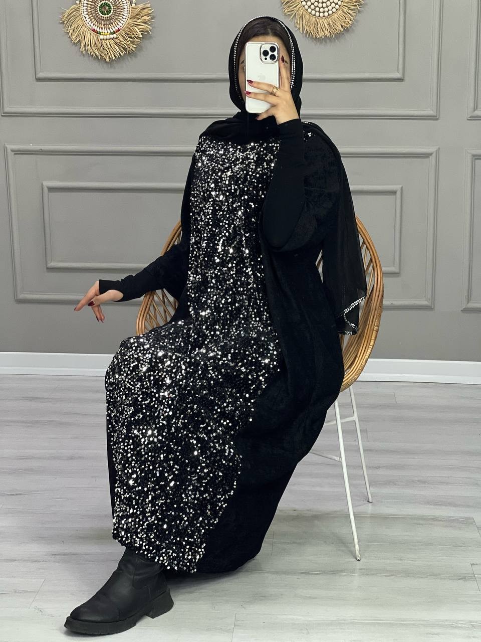 1011-کفتان مخمل پولکی