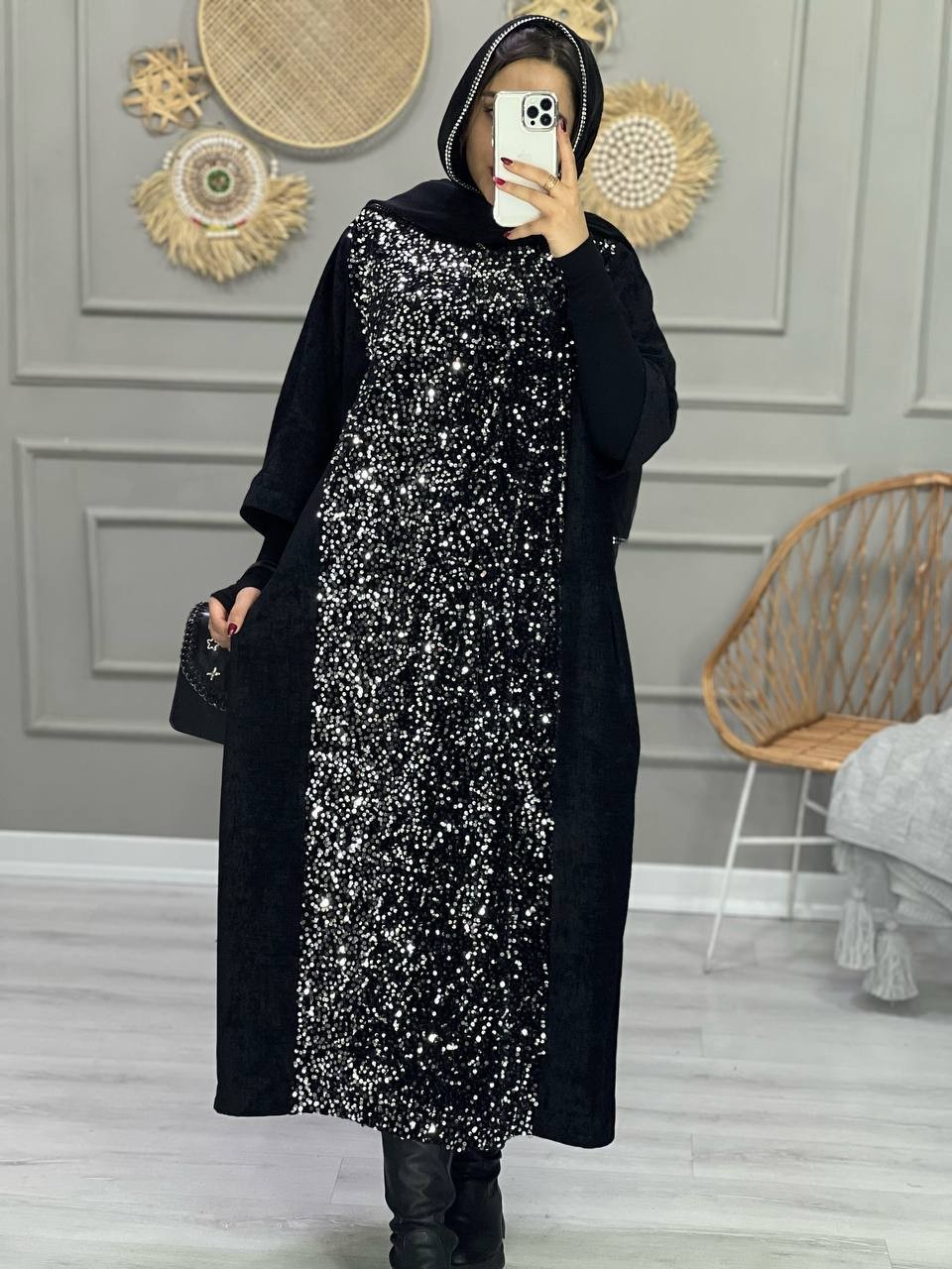 1011-کفتان مخمل پولکی