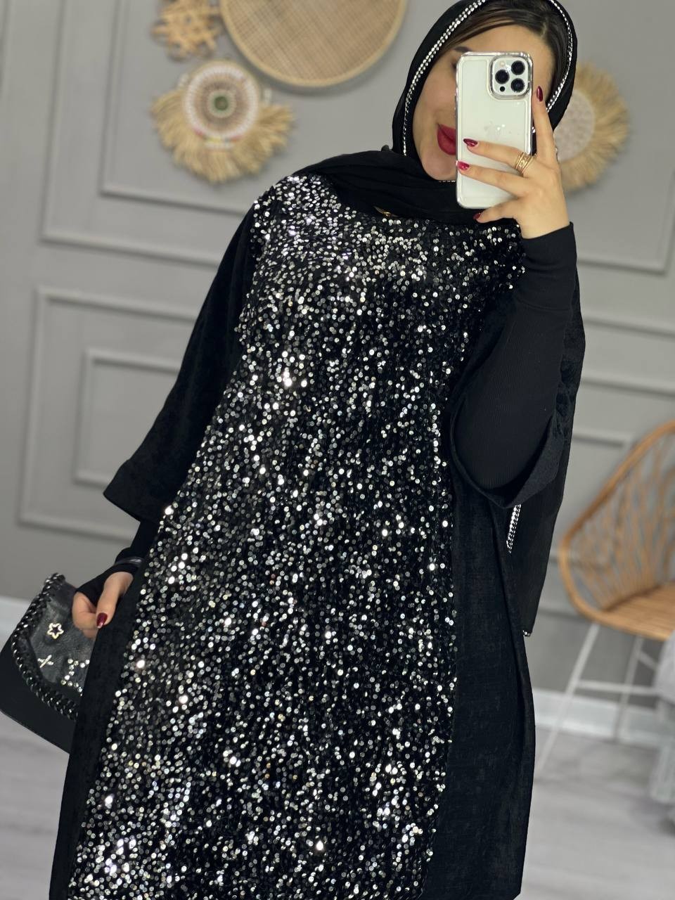 1011-کفتان مخمل پولکی