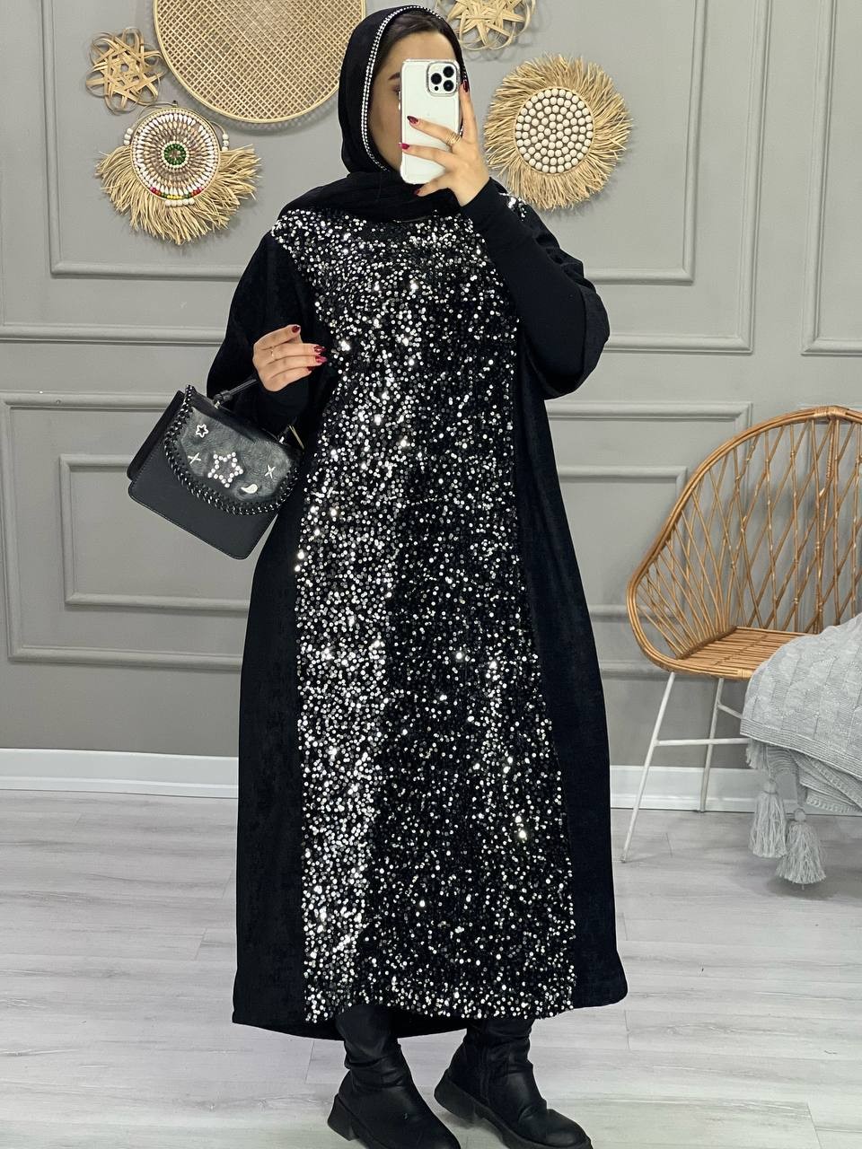 1011-کفتان مخمل پولکی