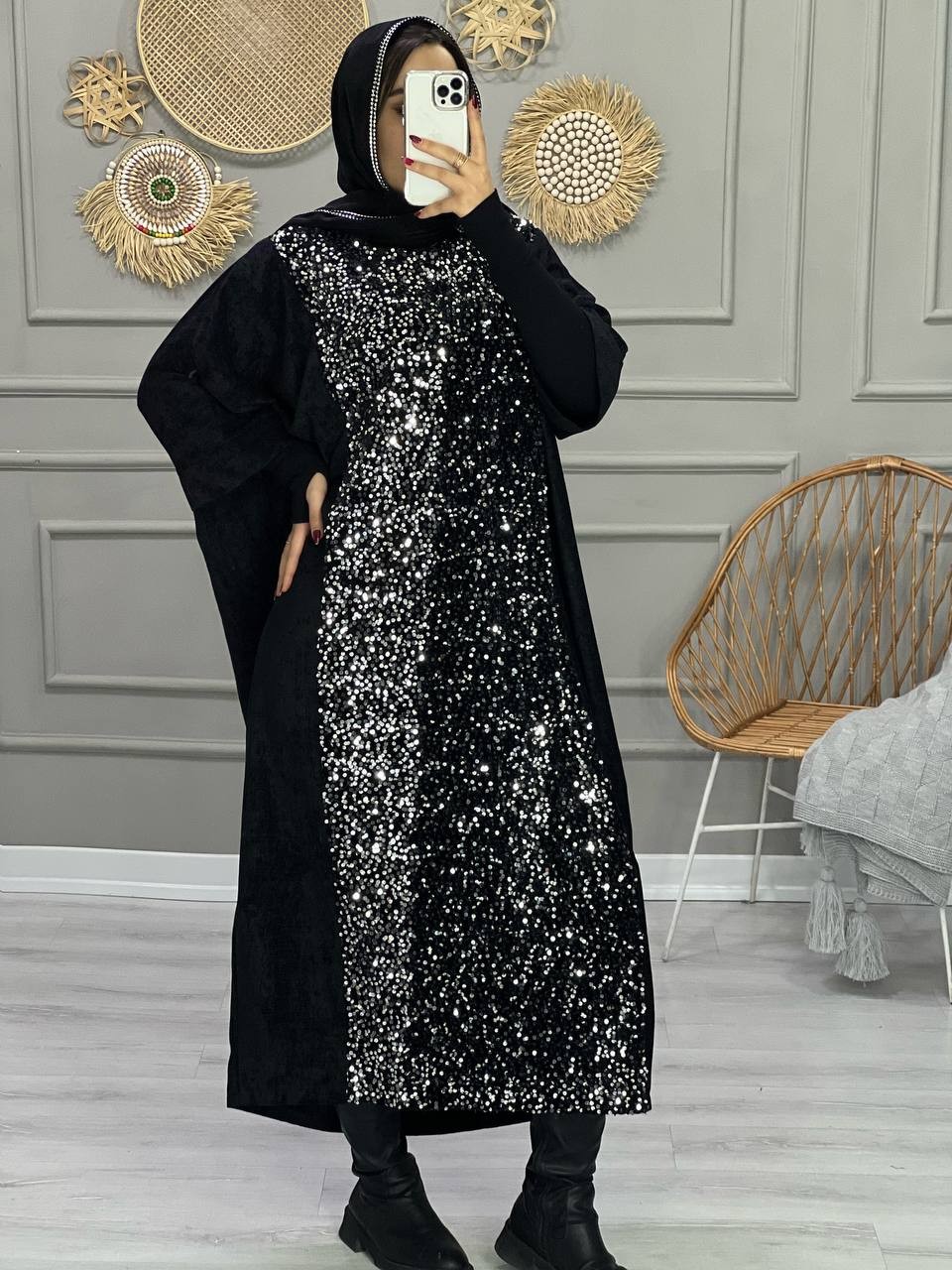 1011-کفتان مخمل پولکی