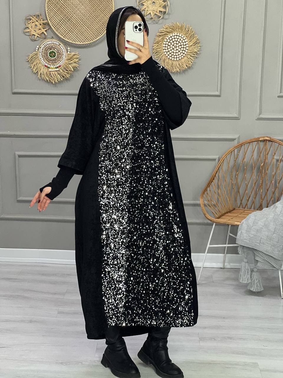 1011-کفتان مخمل پولکی