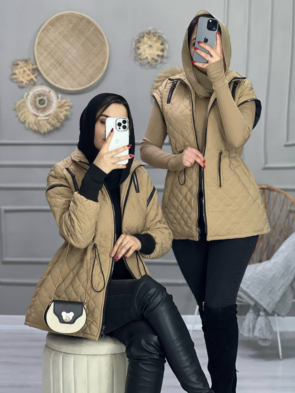 1020-کاپشن پافر شو