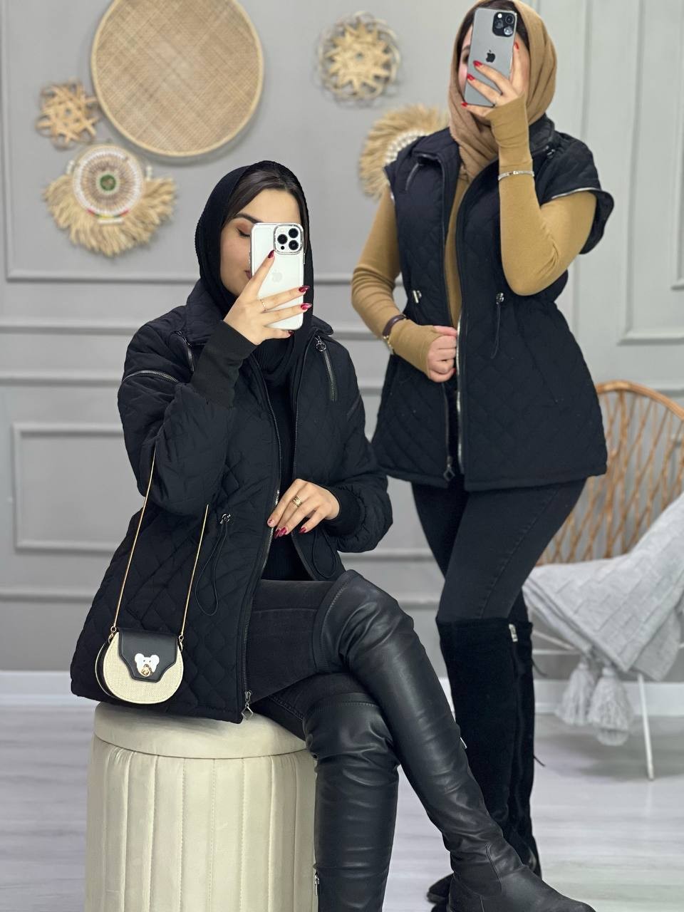 1020-کاپشن پافر شو