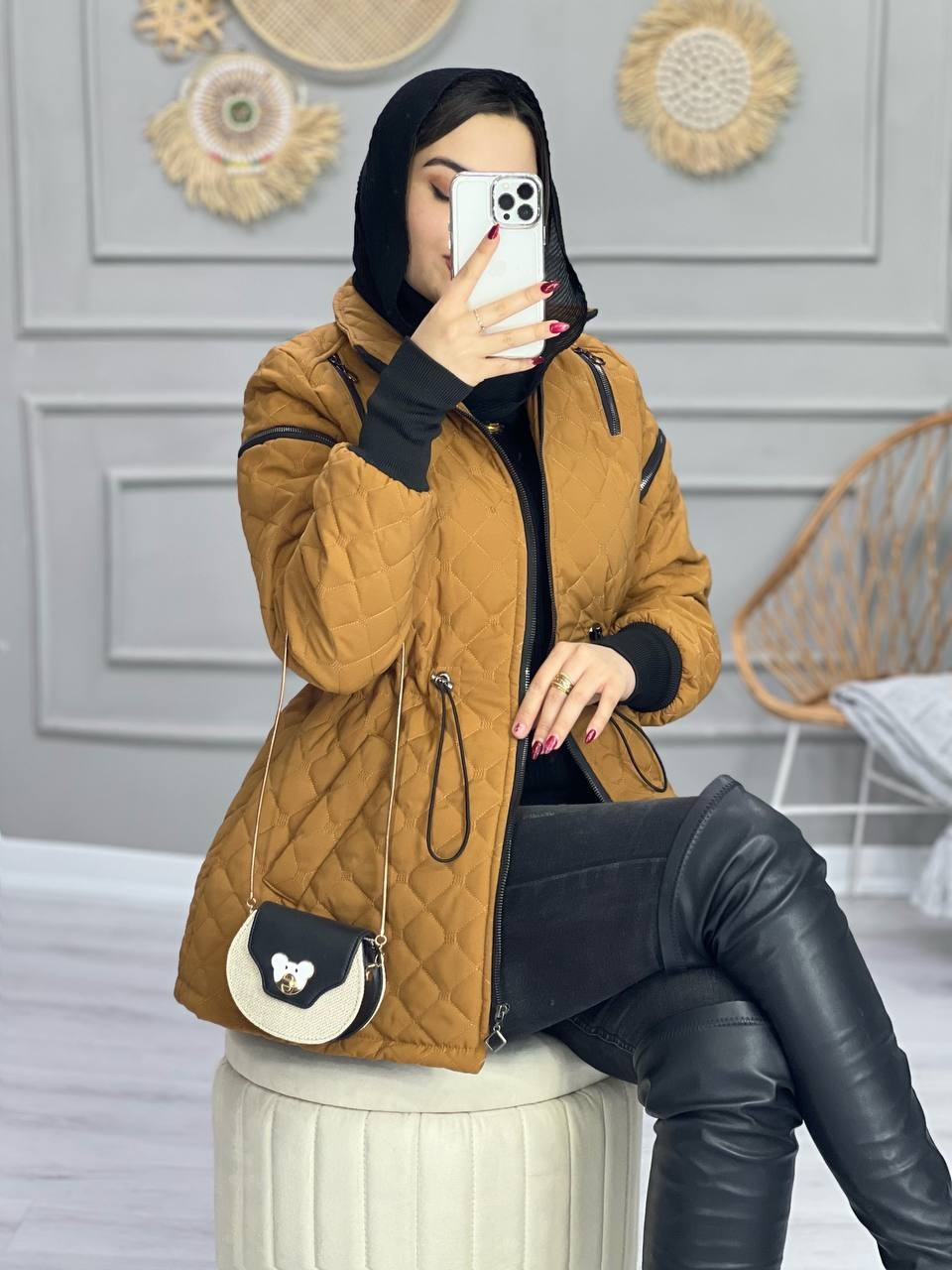 1020-کاپشن پافر شو