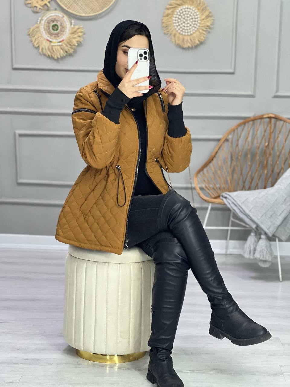 1020-کاپشن پافر شو