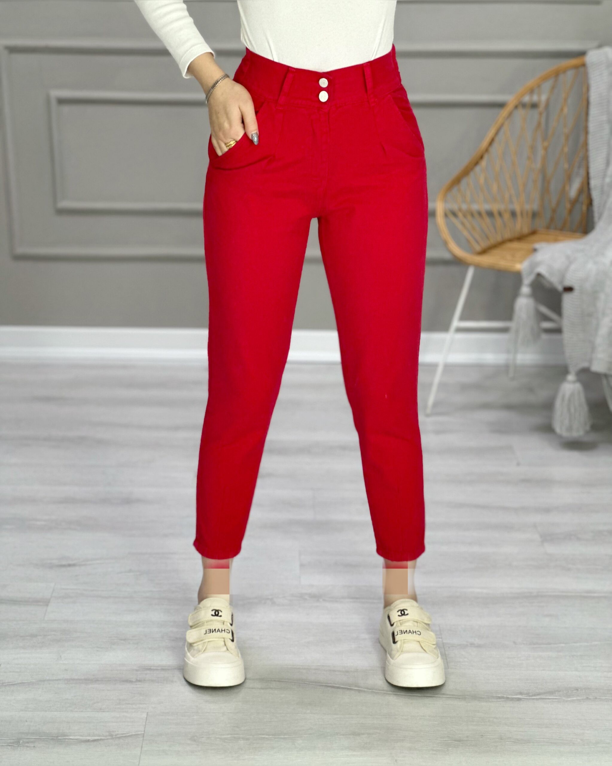 8663- شلوار مام فیت موبامو