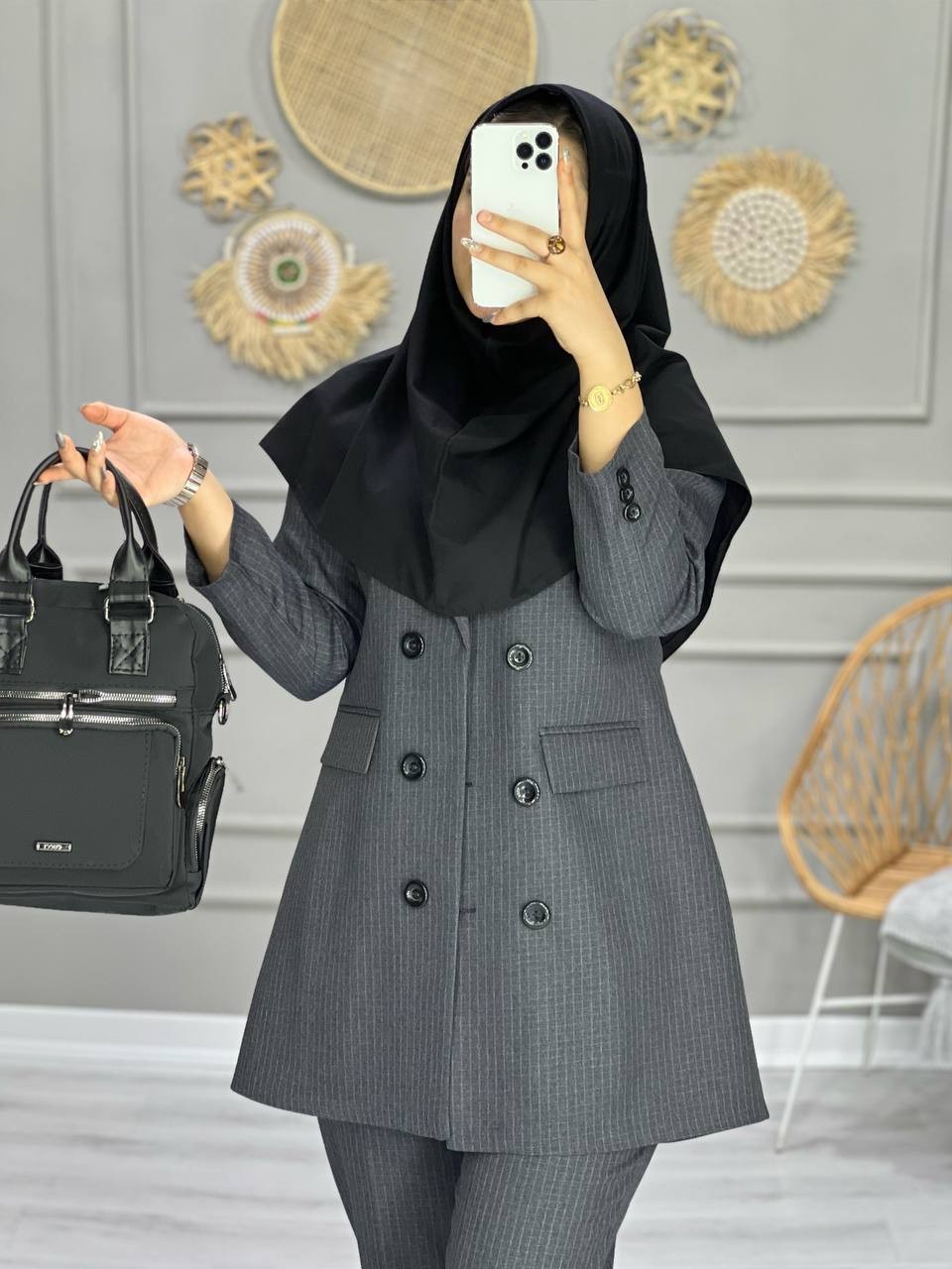 1049- کت شلوار اداری قواره بزرگ