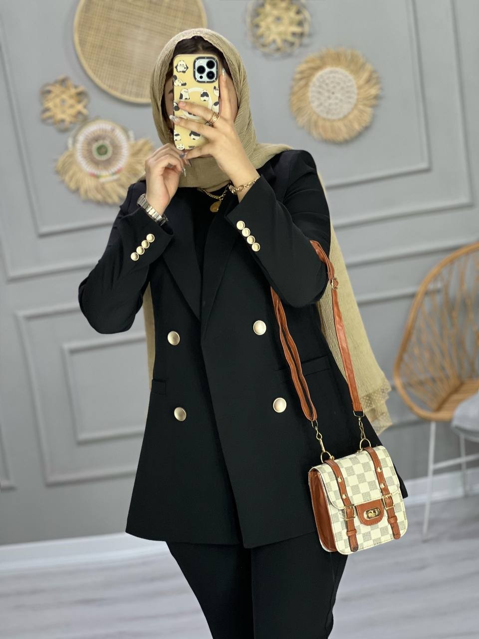 0776- کت شلوار مزونی اطلس