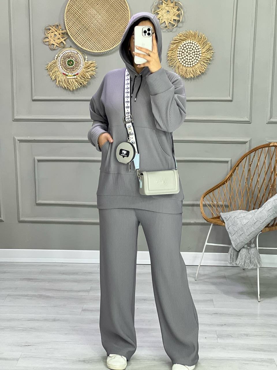 1051- ست هودی و شلوار مانا