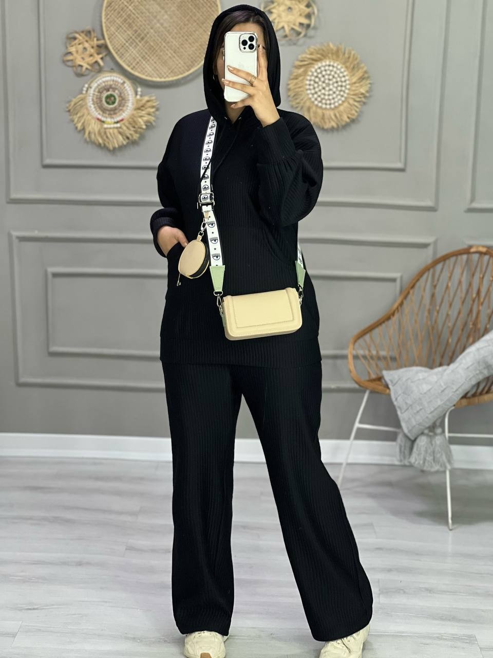 1051- ست هودی و شلوار مانا