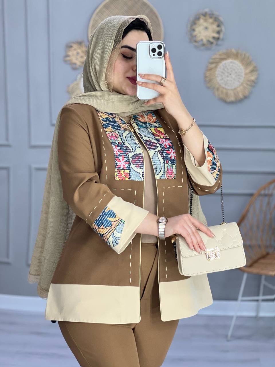 1054-کت و شلوار مزونی کوک دوزی