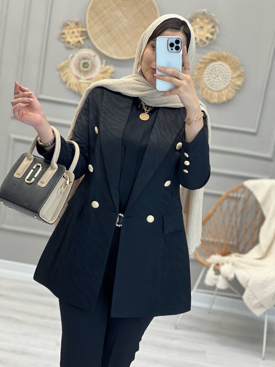 1056- کت مزونی نیلا