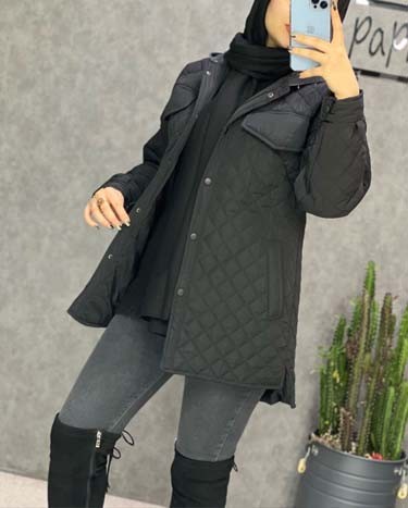 0208_کاپشن آمبردی کلاه جین