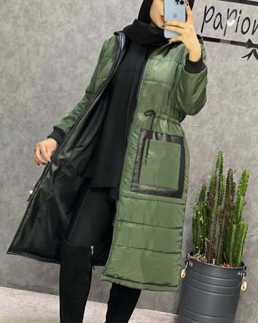 0209_کاپشن ترکیبی با چرم