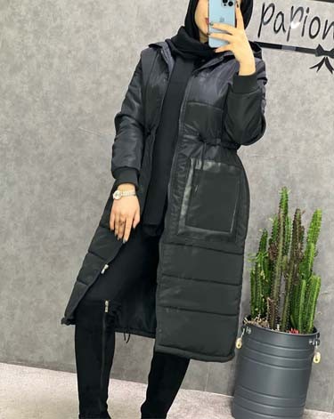 0209_کاپشن ترکیبی با چرم