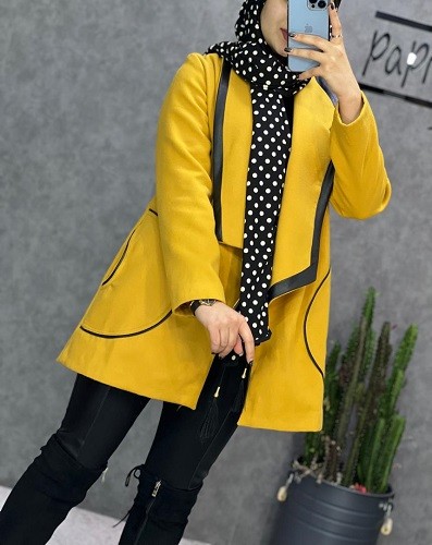 0219_پالتو فوتر یقه چرم