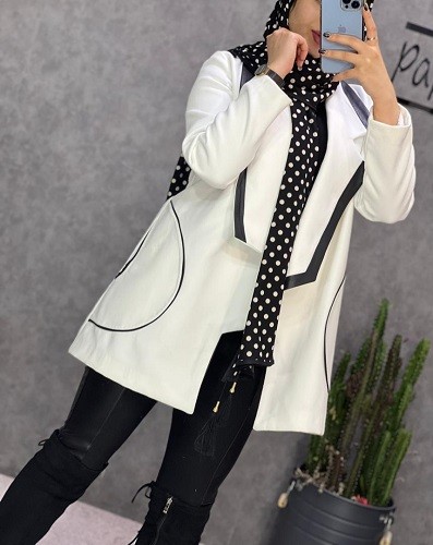 0219_پالتو فوتر یقه چرم