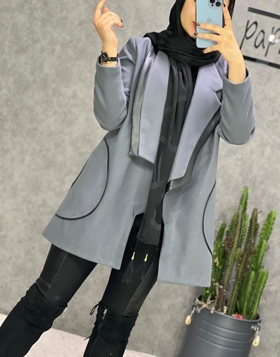 0219_پالتو فوتر یقه چرم