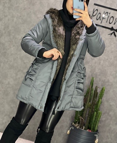 0224_کاپشن کلاه خز