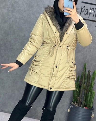 0224_کاپشن کلاه خز