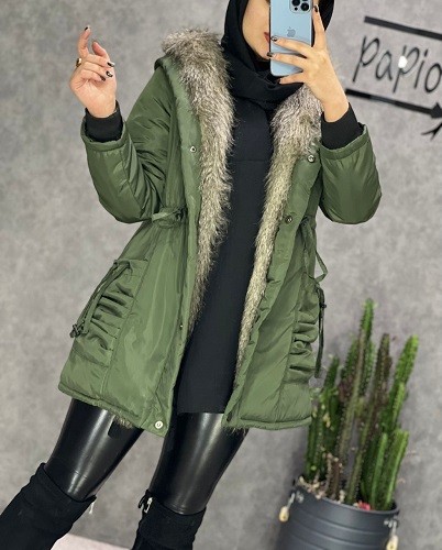 0224_کاپشن کلاه خز