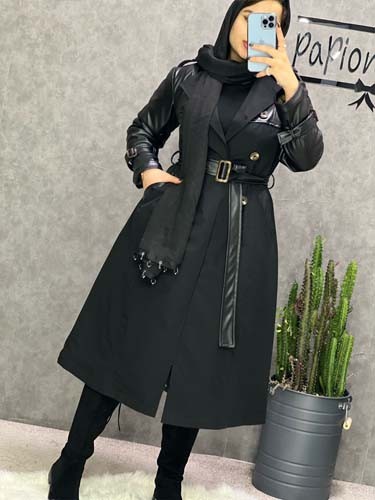 0235 - بارونی ترکیبی چرم