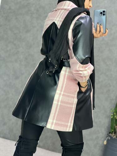 0236_پالتو فوتر و چرم ترکیبی