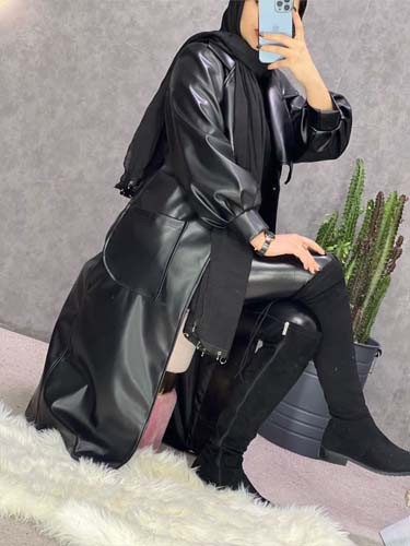 0238_چرم بلند آستین عروسکی