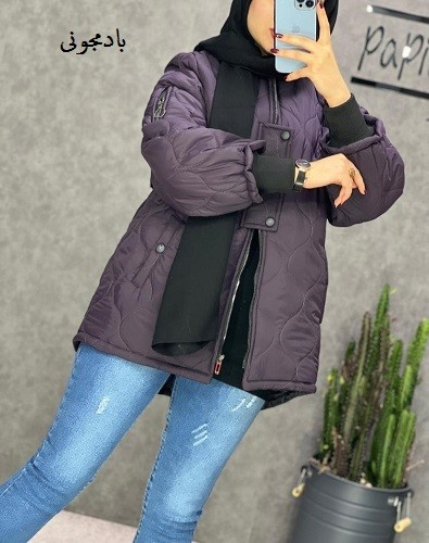 0256_کاپشن امبردی استین زیپ