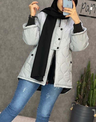 0256_کاپشن امبردی استین زیپ