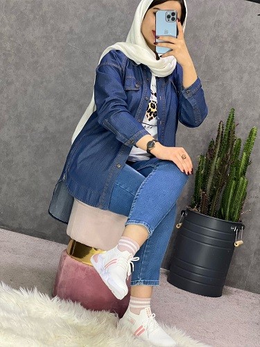 0260_مانتو جین بغل زیپ