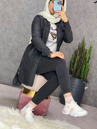 0260_مانتو جین بغل زیپ