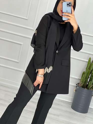 0275_مانتو مزونی زنجیری سارن