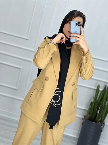 0276_ کت شلوار مام استایل موکا